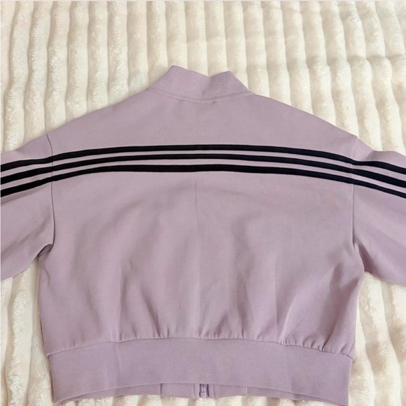 adidas Women's Light Purple Bomber Jacket - Picture 4 of 5
